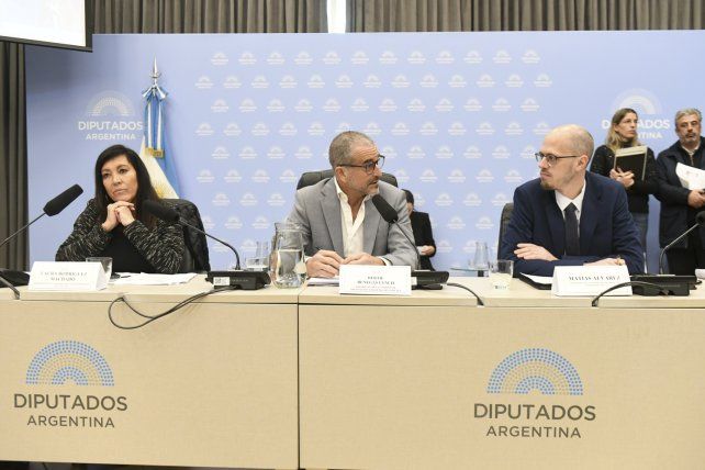El plenario de las comisiones de Presupuesto y Legislación Penal de la Cámara baja.