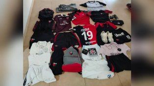 Prendas robadas y recuperadas luego del robo a la casa del Pulga Rodríguez.