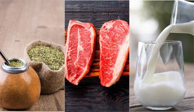 Cifras negativas históricas para el consumo de leche, carne vacuna y yerba mate