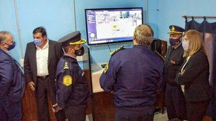 En Colón, la ministra Romero y el jefe policial, Malesin, evaluaron la implementación de políticas para fortalecer la seguridad.
