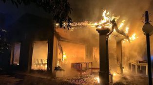 El incendió ocurrió en la casa de un barrio privado de Exaltación de la Cruz.