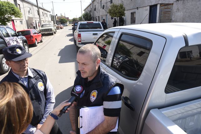 Druetta (ante el micrófono) recibió una alta pena de prisión por pactar con Actis Caporale para permitirle vender droga.&nbsp;