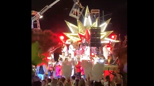 Se desplomó una grúa en el Carnaval de Gualeguaychú y hay dos personas graves