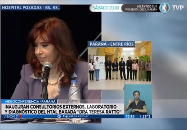 Cristina inauguró los consultorios externos y el laboratorio del hospital Teresa Ratto
