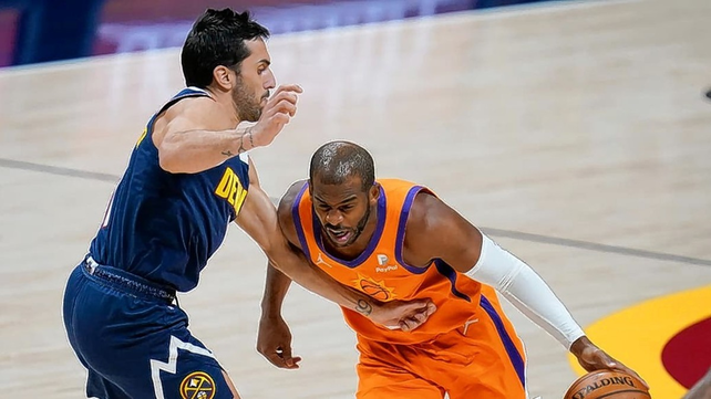 Campazzo jugó muy poco en la derrota de su equipo Denver a manos de Phoenix Suns.
