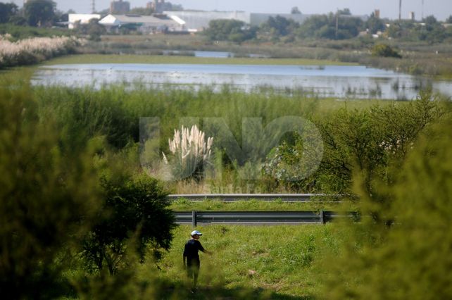 El sector. La imagen está tomada desde el acceso a la autopista Santa Fe-Rosario
