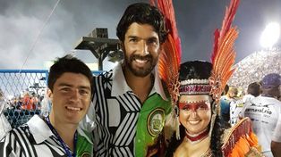 El Loco Abreu se metió en la fiesta del carnaval de Río de Janeiro: Impresionante