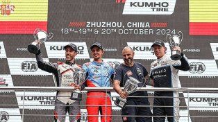 Esteban Guerrieri se subió al podio en la primera carrera de China por la FIA TCR World Tour.