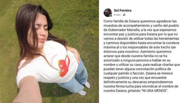 La familia de Daiana Mendieta