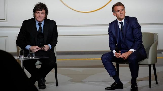 El presidente Javier Milei y su par de Francia