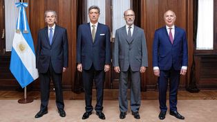 Corte Suprema: Juan Carlos Maqueda, Horacio Rosatti, Carlos Rosenkrantz, Ricardo Lorenzetti