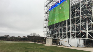 14 de junio de 2019. Se transmiti&oacute; en&nbsp;la pantalla gigante del Museo del Deporte el partido de la selecci&oacute;n argentina femenina de f&uacute;tbol frente a Inglaterra, y no fue nadie.