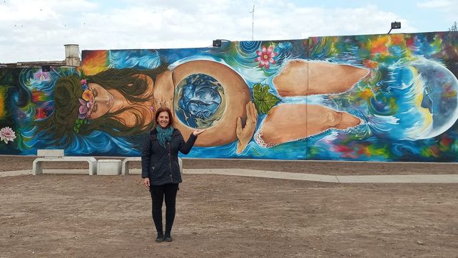 Uno de los trabajos de la artista que vive en la localidad santafesina de Carrizales.