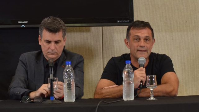 Ignacio Boero junto a Fernando Bacci, quien renunció a la secretaría técnica de Newell's.