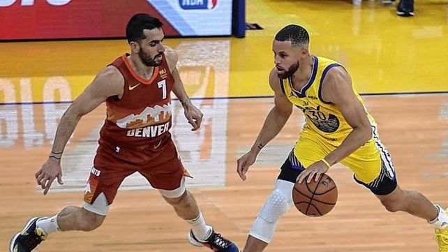 Facundo Campazzo sumó 7 puntos en la derrota de Denver contra Golden State.&nbsp;