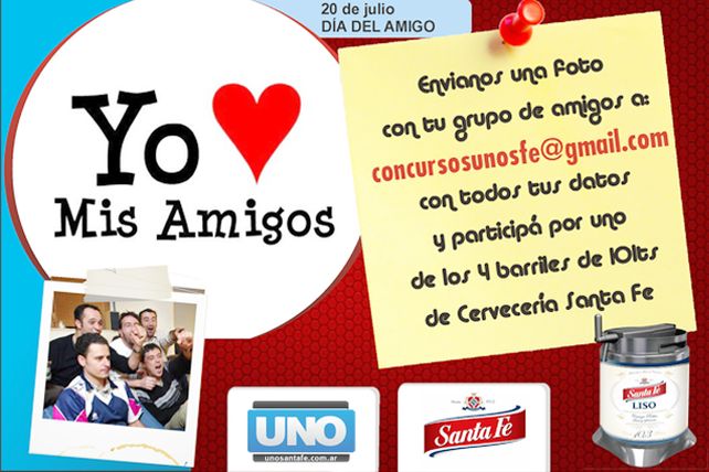 UNO y Cervecería Santa Fe festejan el Día del Amigo!