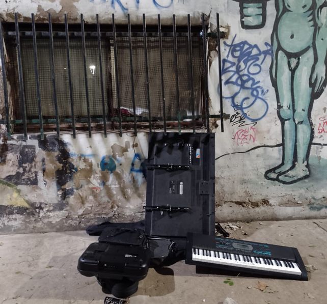 Los elementos robados anoche a la escuela Gurruchaga.&nbsp;