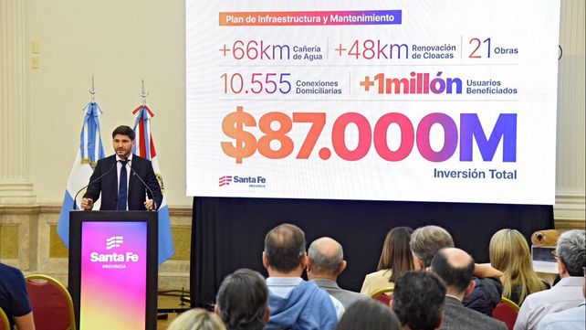 Presentación del plan de renovación de la red de agua y cloacas de Aguas Santafesinas