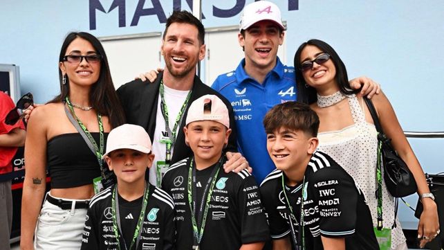 Messi revolucionó el GP de Miami, visitó a Colapinto y dejó una frase especial