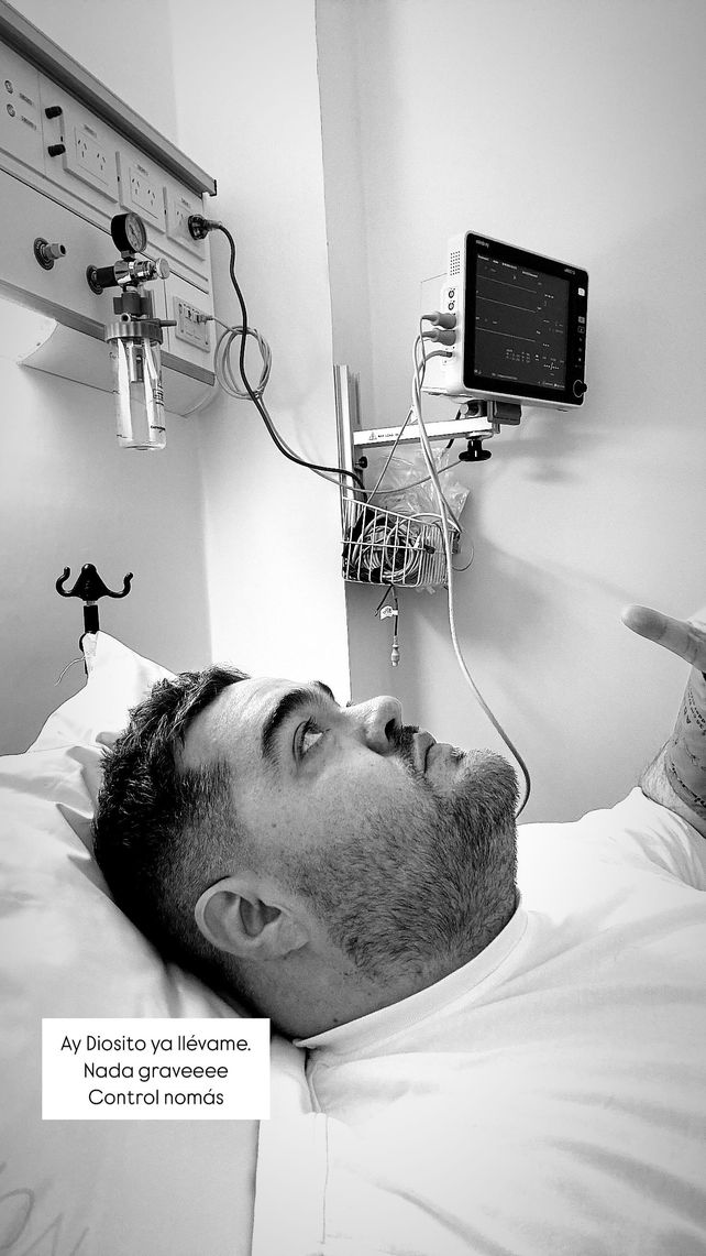 La historia con la que Darío Barassi mostró en redes que se encontraba hospitalizado tras sufrir un pico de presión