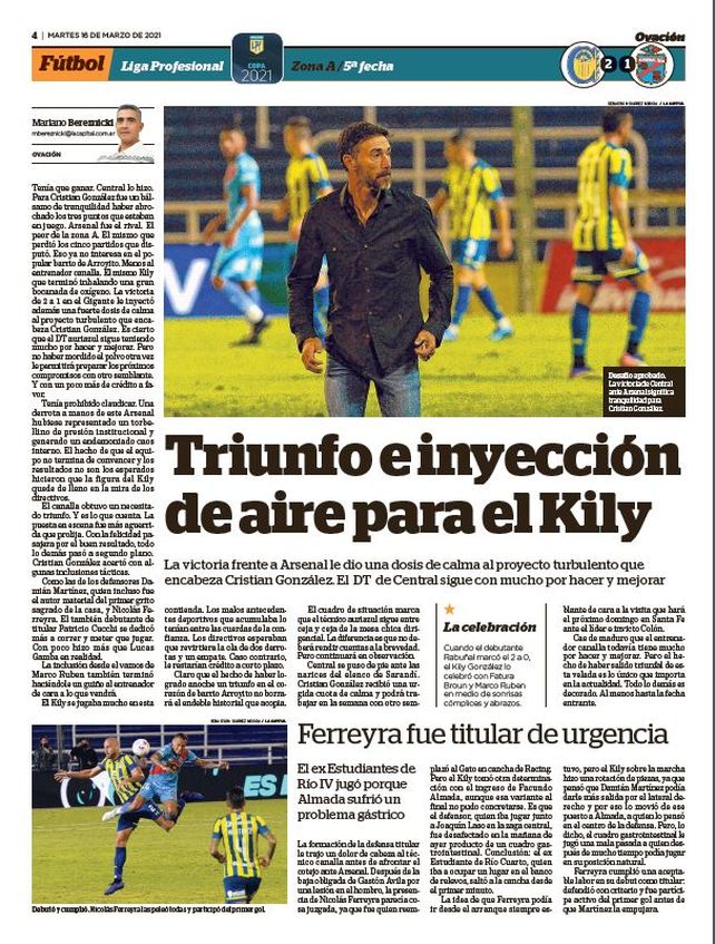 En 2021, un partido contra Arsenal también pudo ser bisagra para el DT.