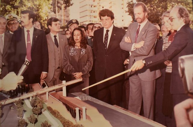 17 de abril de 1985 en Rosario. El arquitecto Horacio Quiroga