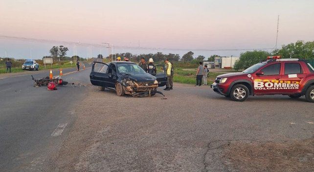 Ceibas: un joven sufrió una grave herida en un choque