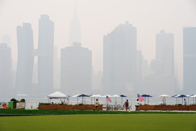 Así se veía este jueves Nueva York