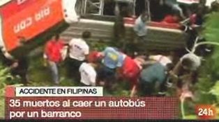 Al menos 40 muertos por un accidente de autob&uacute;s en Filipinas