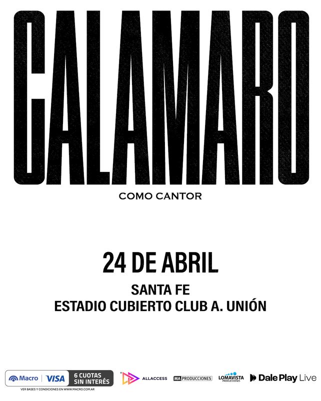 Del cuarteto al mejor rock nacional del país: Q Lokura y Calamaro se presentan en el Estadio Cubierto de Unión en abril