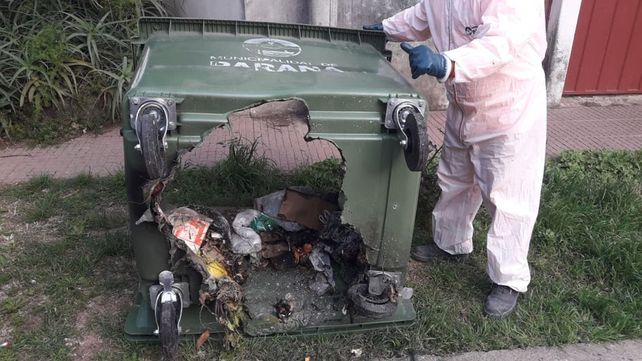 Quema de contenedores en Paraná