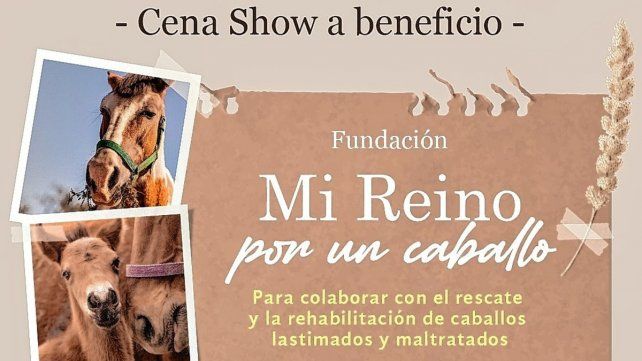 cena show a beneficio de los caballos maltratados
