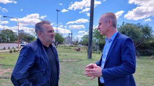El senador nacional Marcelo Lewandowski y el senador por el departamento Rosario, Miguel Rabbia.