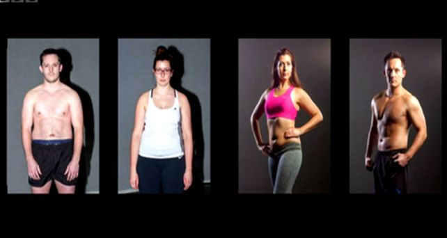 Antes y después. Los trucos de estudio hacen posible un cuerpo ideal.