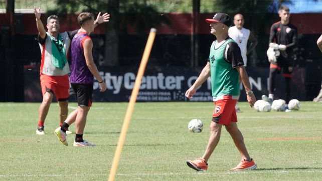 La dupla Orsi-Gómez en acción en el predio Jorge Griffa. Empezó una nueva etapa en Newells.