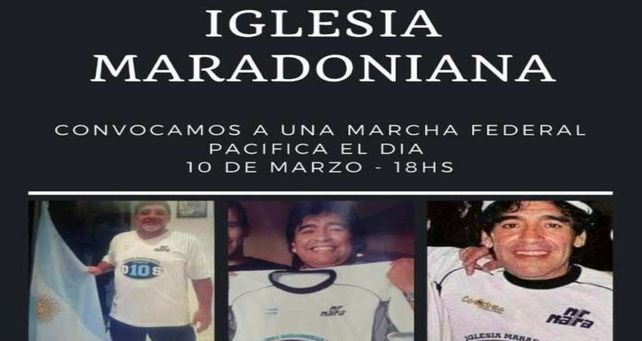 Pedido de justicia. Los maradonianos están convocados para el miércoles próximo a marchar de manera pacífica.