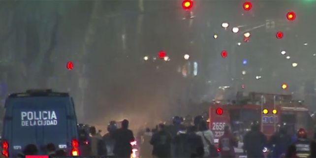 Violentos incidentes tras la marcha por Santiago Maldonado