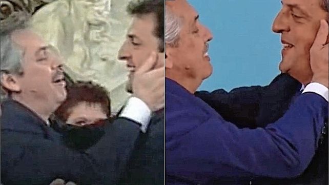 Alberto Fernández y Sergio Massa se fundieron en un abrazo similar 14 años después