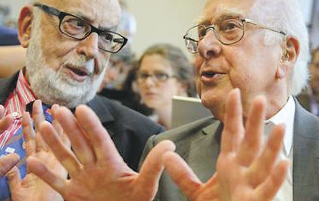 Descubridores. Francois Englert (izquierda) y Peter Higgs.