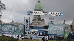 Incidentes frente al Congreso en medio de la Marcha Federal Universitaria