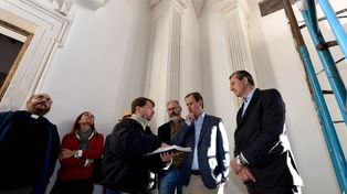 El gobernador Gustavo Bordet y el vicegobernador Adán Bahl recorrieron la obra de restauración
