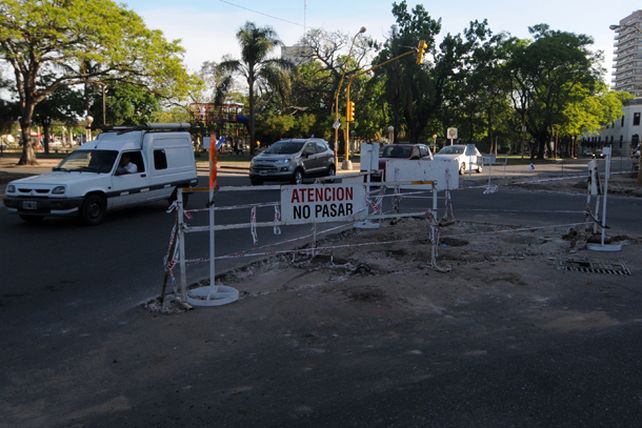 Comenzaron las obras para los carriles exclusivos de Rivadavia