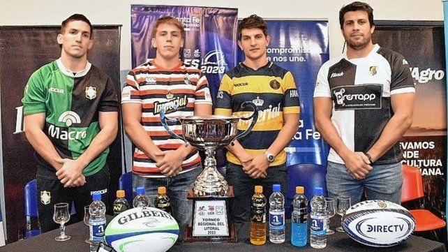 Los capitanes de los semifinalistas en la presentación que se hizo en Rosario.