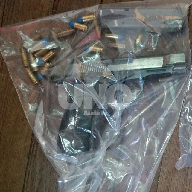 Secuestro. El arma hallada en la vivienda de 3 de febrero al 1100.&nbsp;