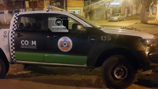 El vehículo utilizado en el hecho de violencia de género en Grandoli y 24 de Septiembre.&nbsp;