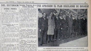 La edición de LA CAPITAL del 4 de octubre de 1935 destaca la aprobación del plan regulador de Guido. La edición de LA CAPITAL del 4 de octubre de 1935 destaca la aprobación del plan regulador de Guido.