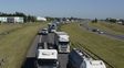 Tramo casi urbano. El ingreso por la autopista se congestiona de vehiculos hasta la entrada a Rosario.