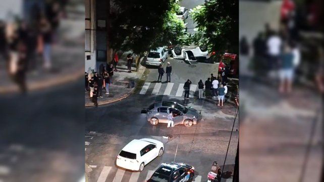 El choque se produjo en la esquina de España y Brown.