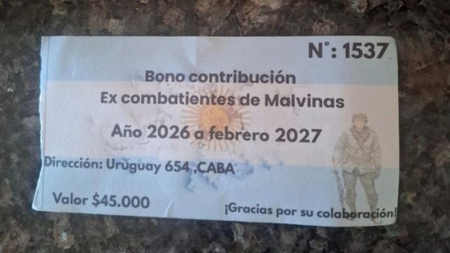 El bono contribución falso que circula por las principales ciudades de la provincia.&nbsp;