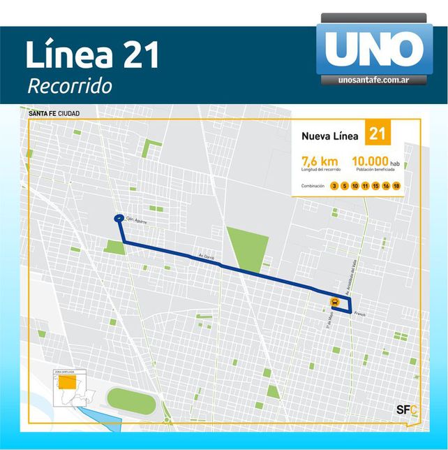 Mirá el recorrido de las nuevas líneas de colectivos